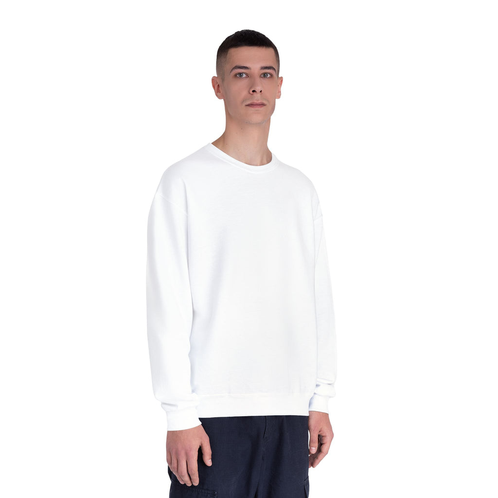 Classic White Crewneck Sweatshirt — Unisex Pullover