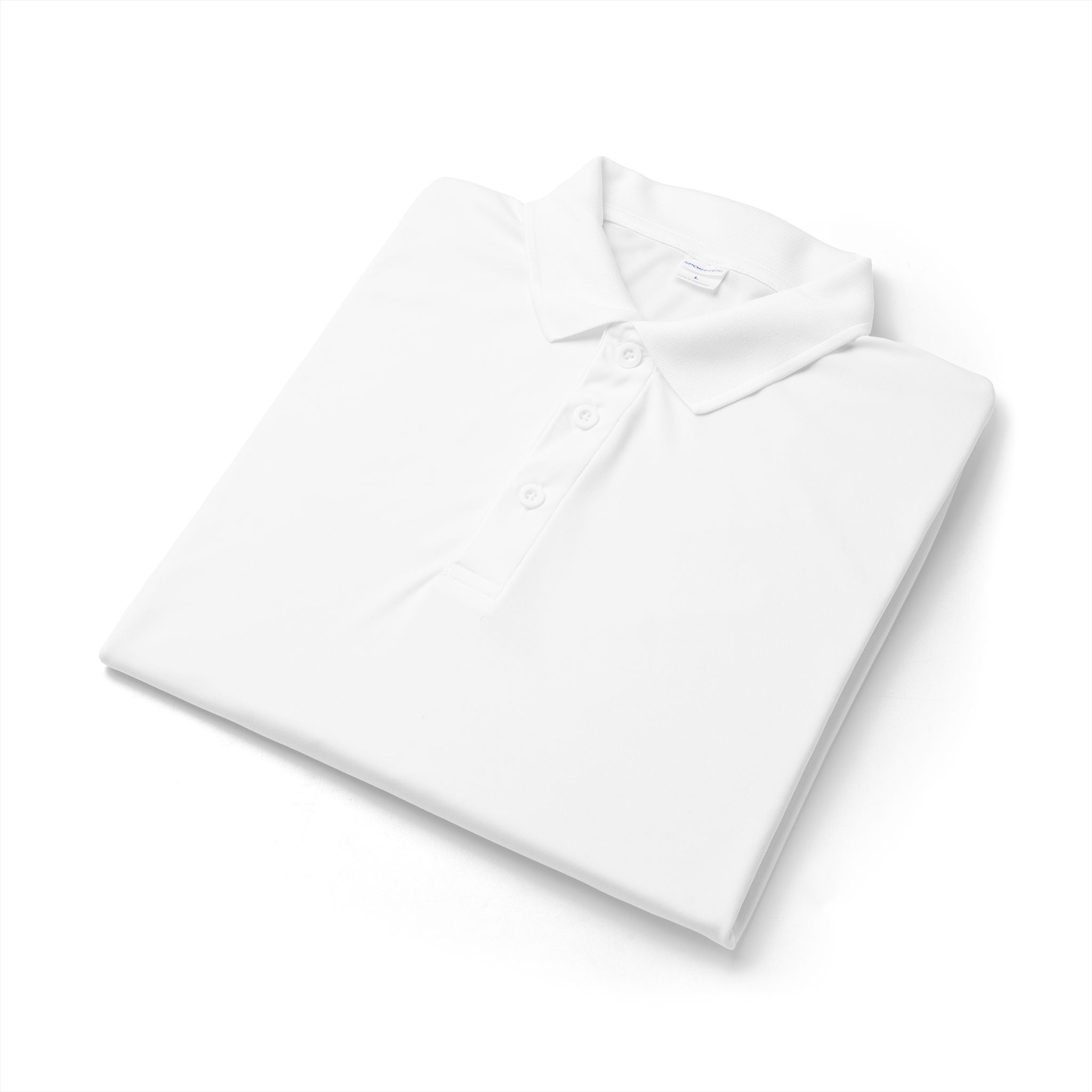Men's White Performance Polo Shirt - Moisture-Wicking Sport-Tek Style
