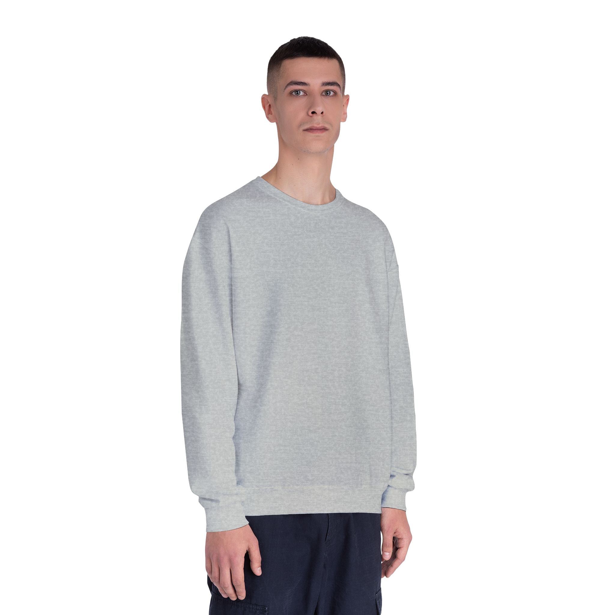 Classic White Crewneck Sweatshirt — Unisex Pullover