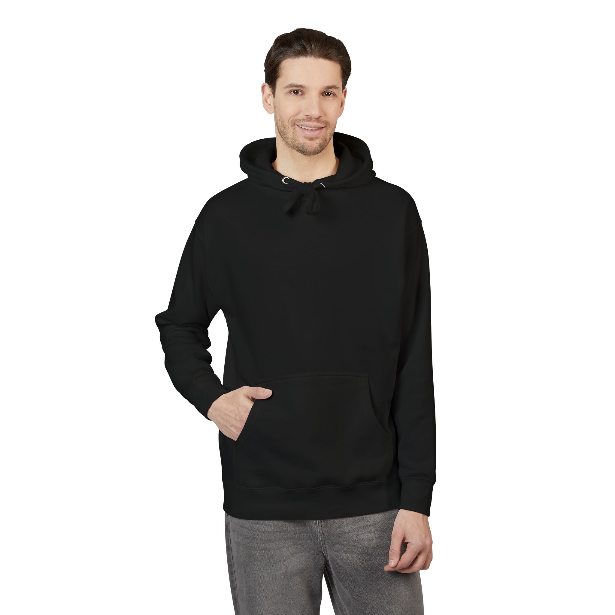 White Fleece Hoodie – Minimal Classic Pullover Hooded Sweatshirt