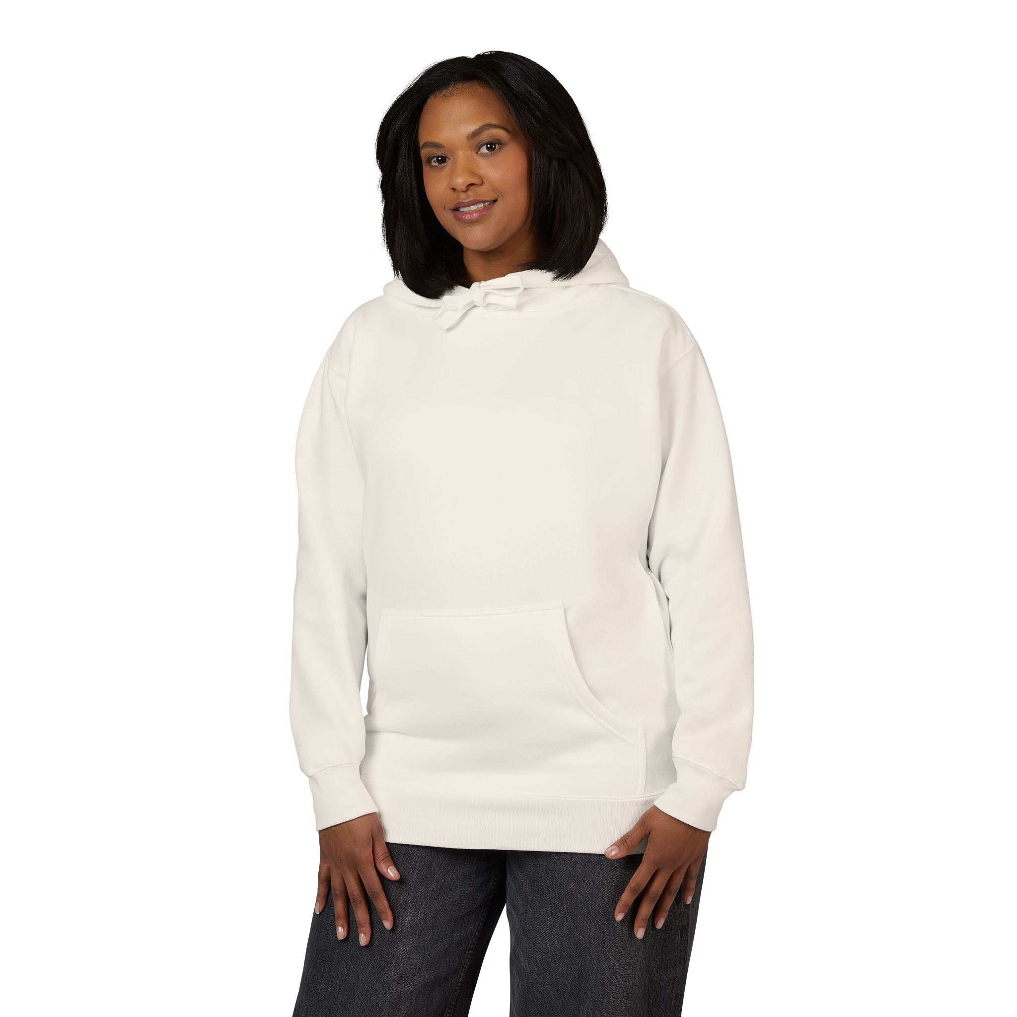 White Fleece Hoodie – Minimal Classic Pullover Hooded Sweatshirt