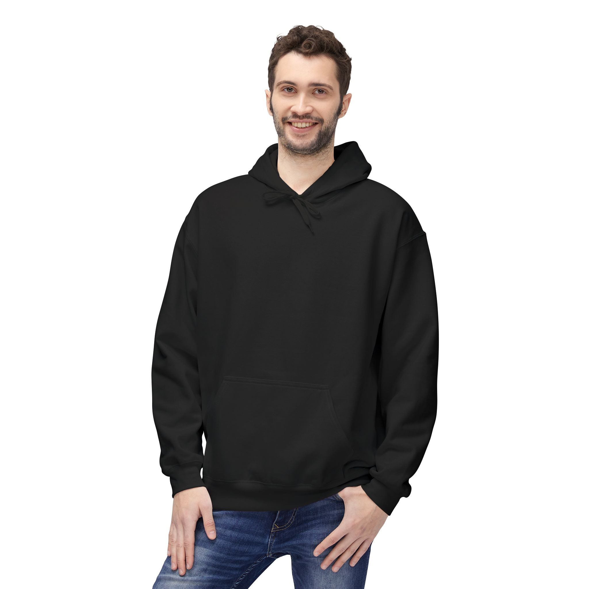 Classic White Fleece Hoodie – Soft Midweight Pullover