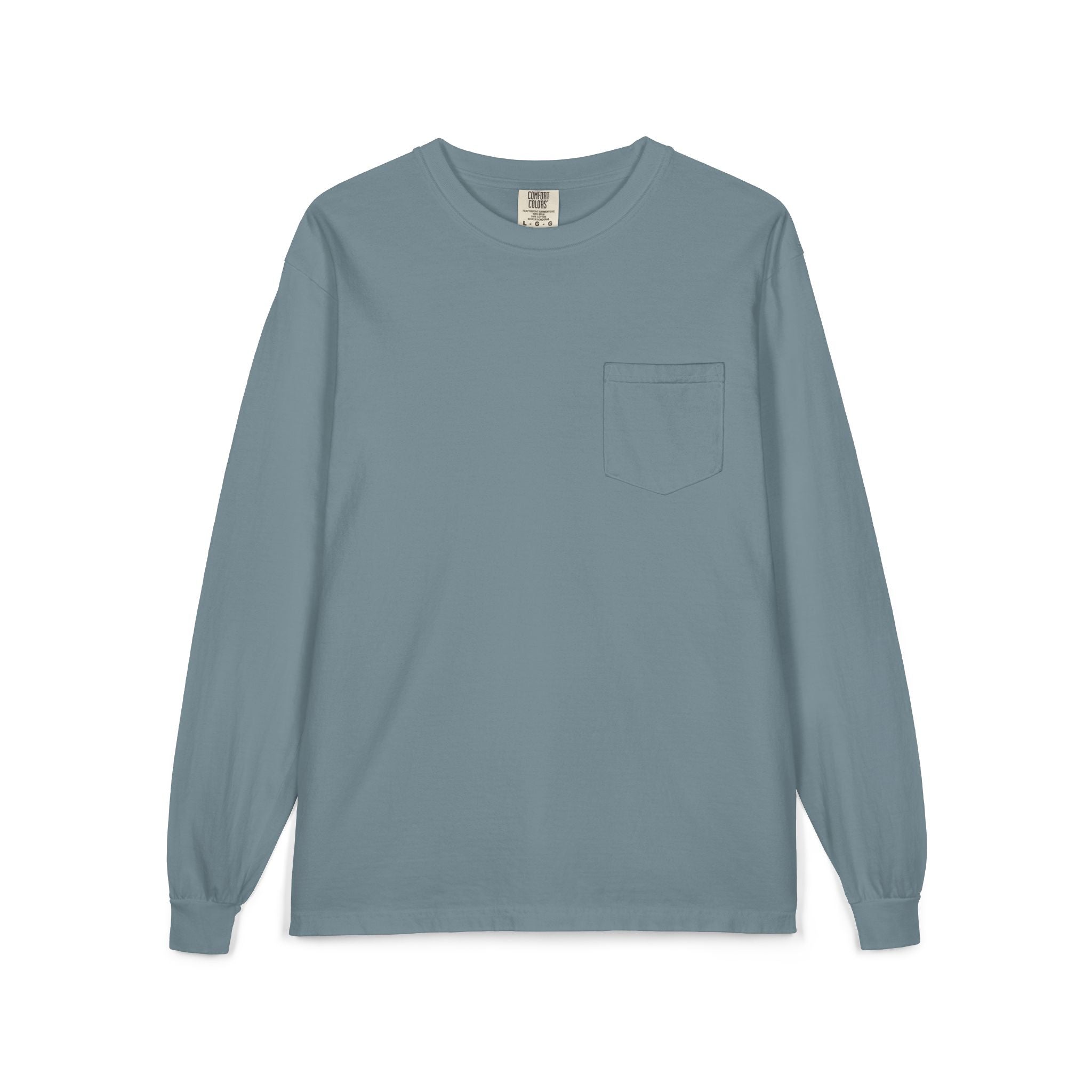 Long Sleeve Pocket Tee — Classic White Cotton Shirt