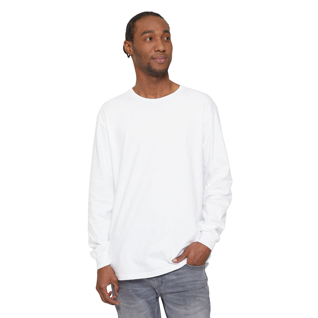 Long Sleeve T-Shirt — Classic White Garment-Dyed Tee