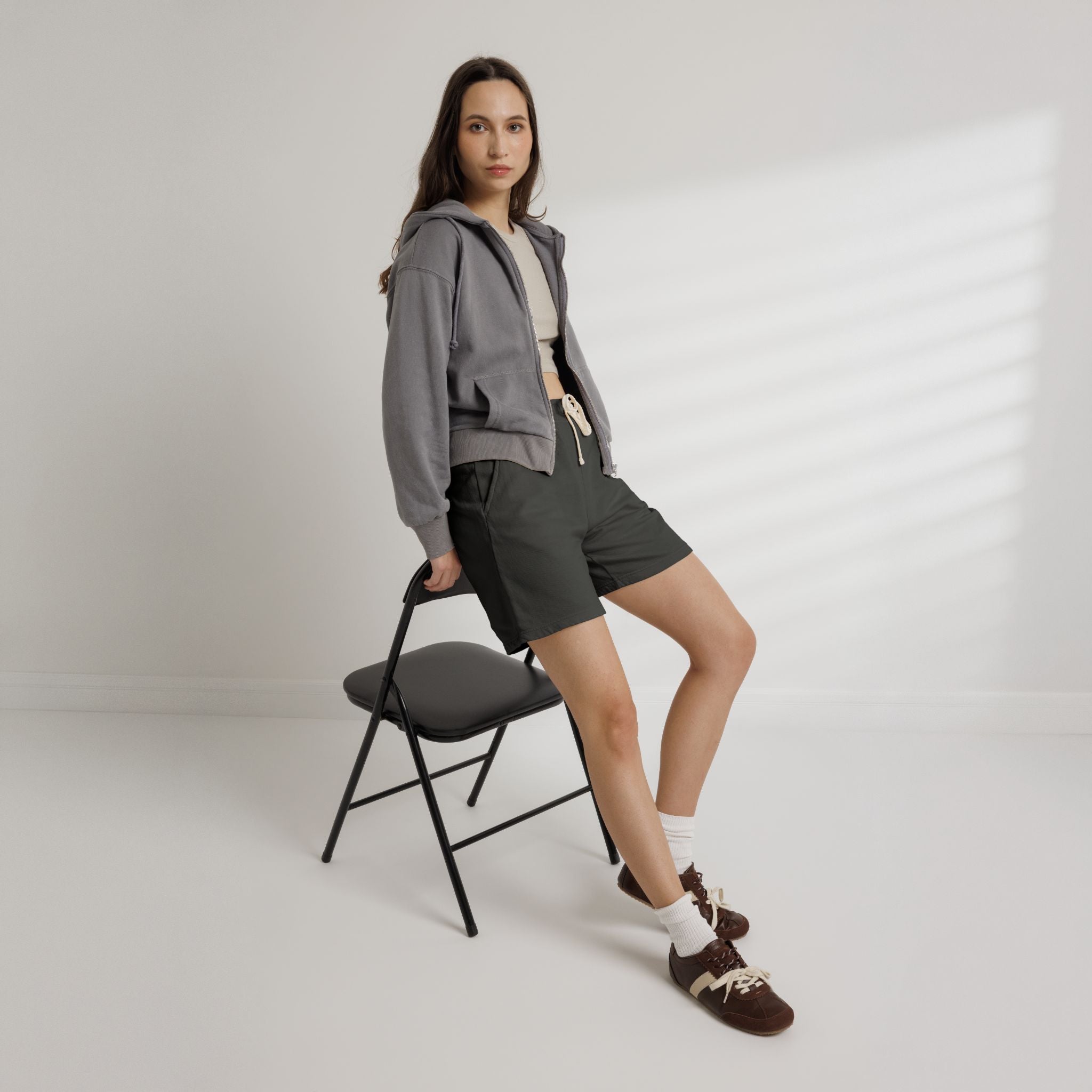 Lightweight Garment-Dyed Fleece Sweat Shorts