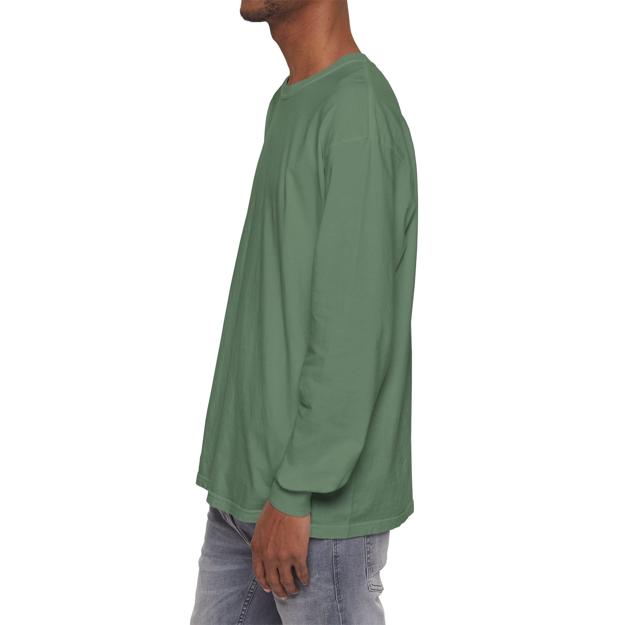 Long Sleeve T-Shirt — Classic White Garment-Dyed Tee