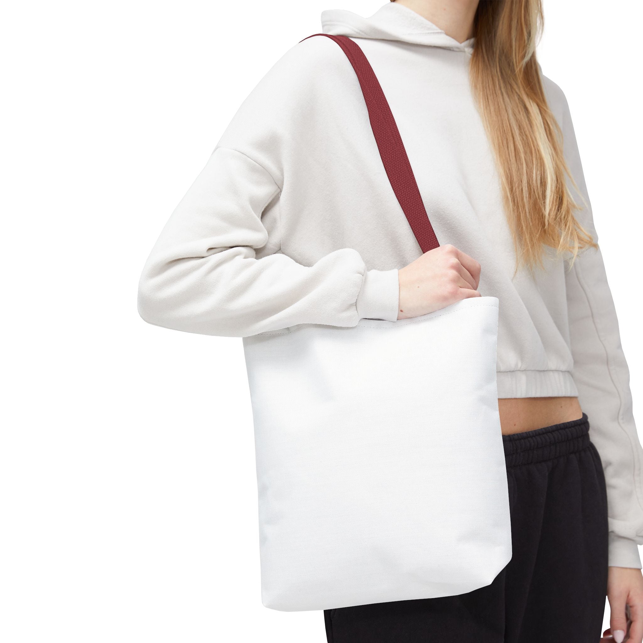Custom All-Over Print Tote Bag — Blank White Canvas Shoulder Tote