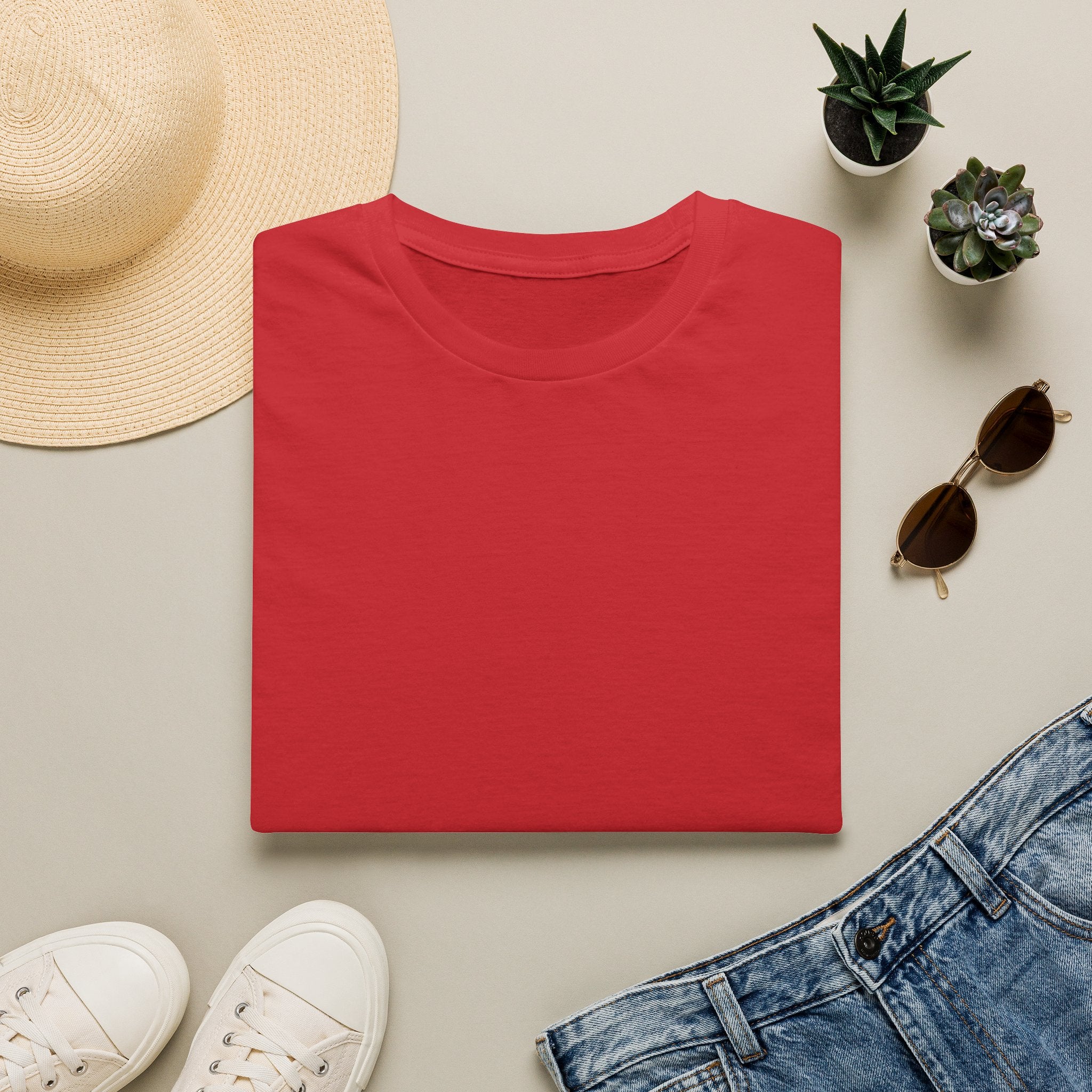 Blank White T-Shirt Mockup — Unisex Tee Product Mockup Images