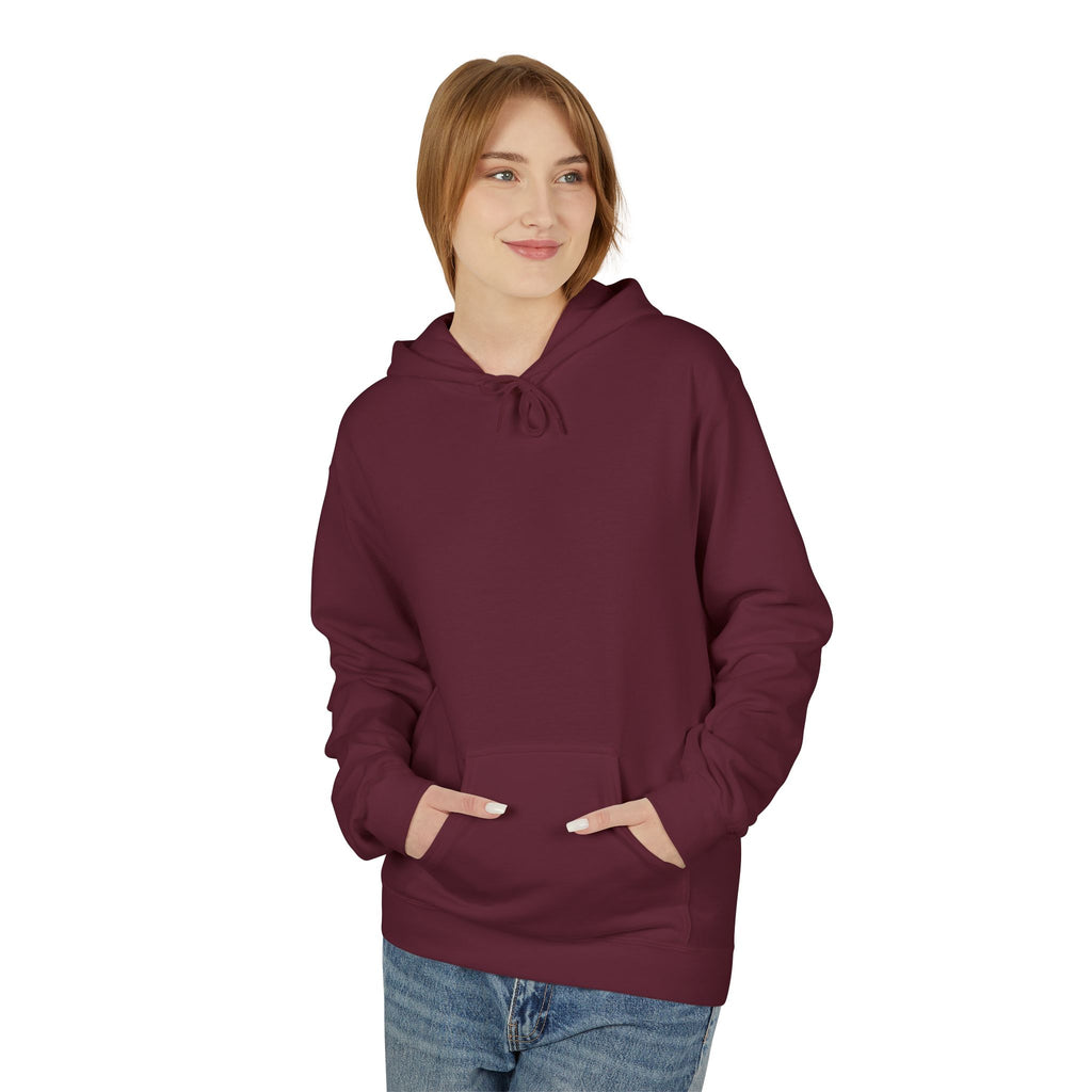 Classic White Fleece Hoodie – Soft Midweight Pullover