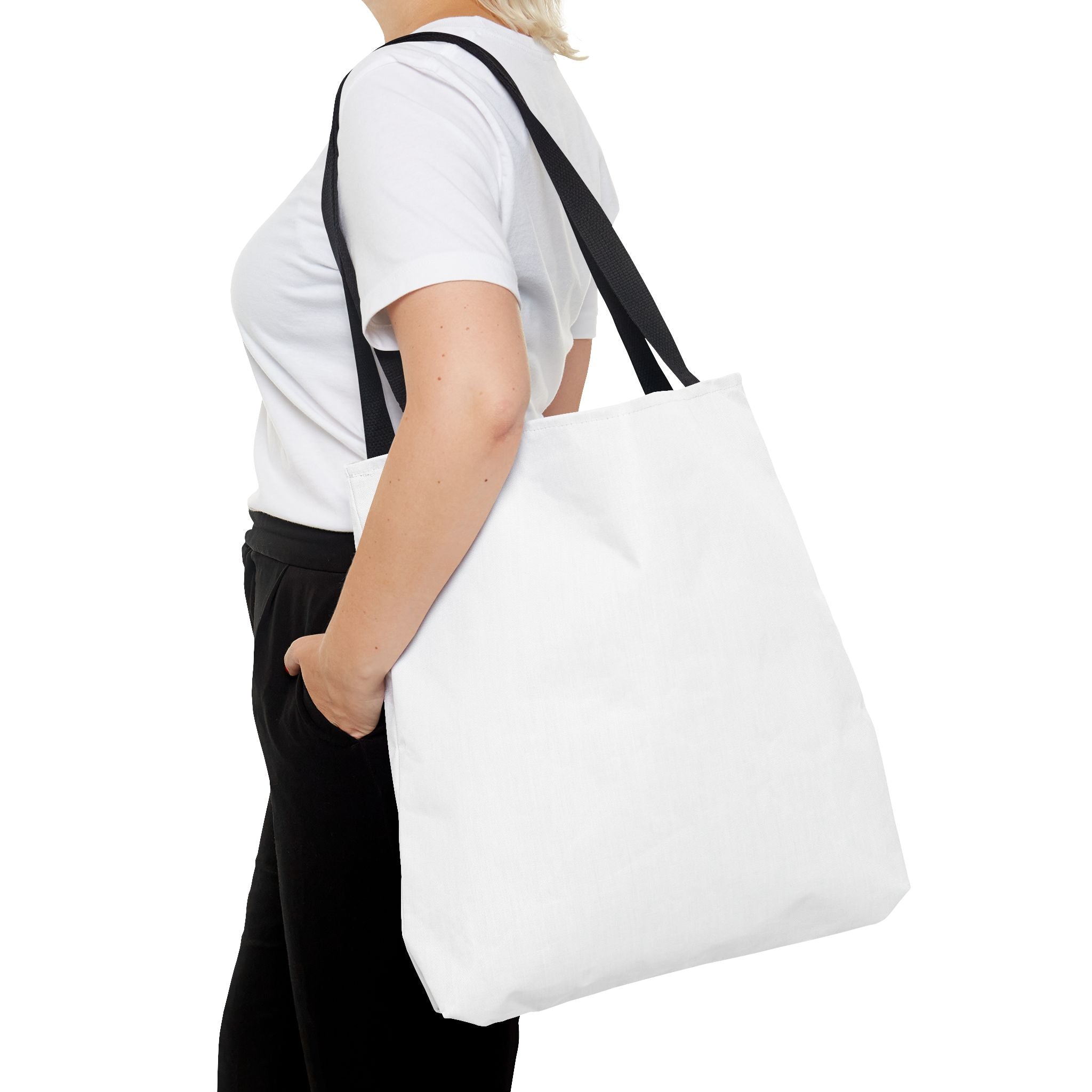 Custom All-Over Print Tote Bag — Blank White Canvas Shoulder Tote