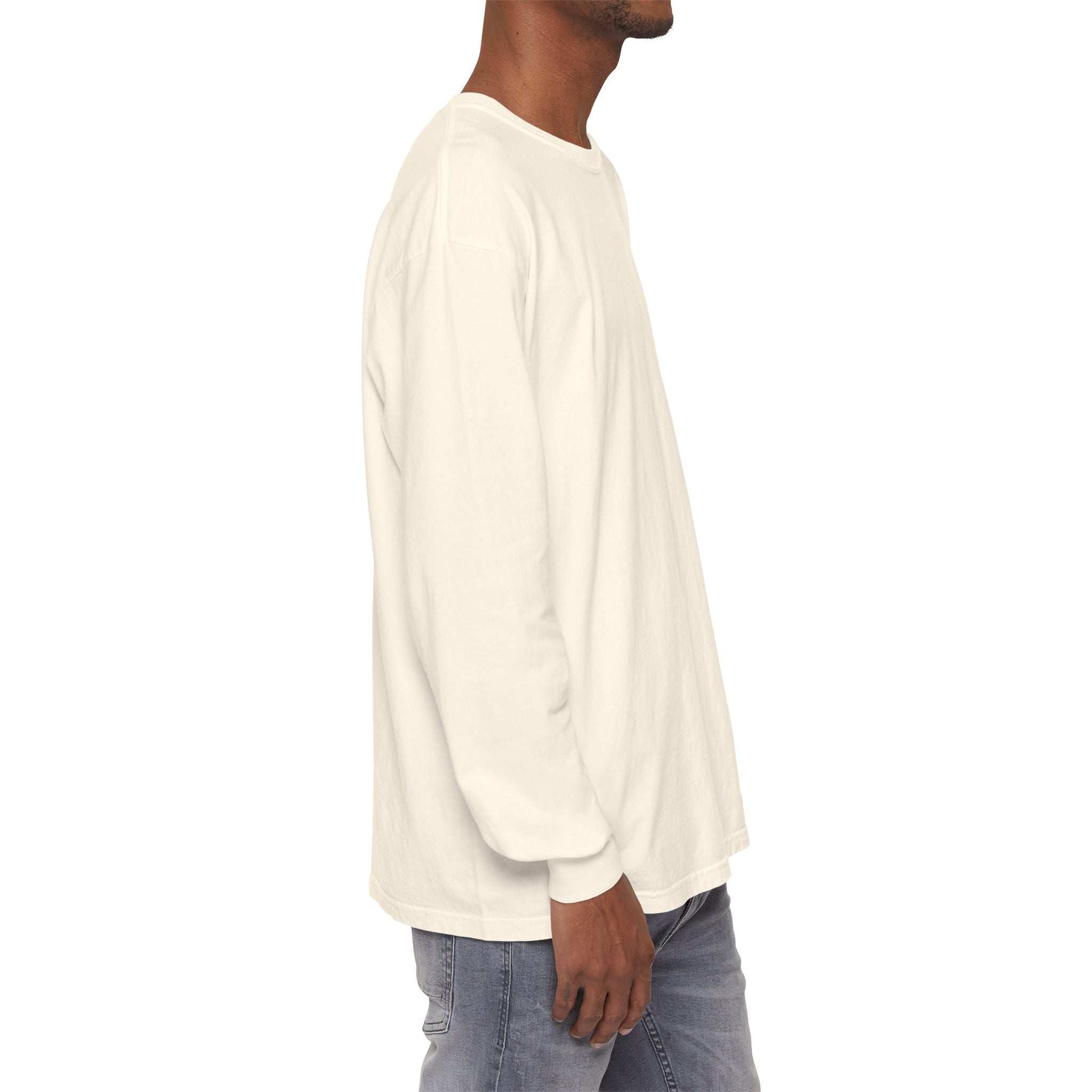 Long Sleeve T-Shirt — Classic White Garment-Dyed Tee
