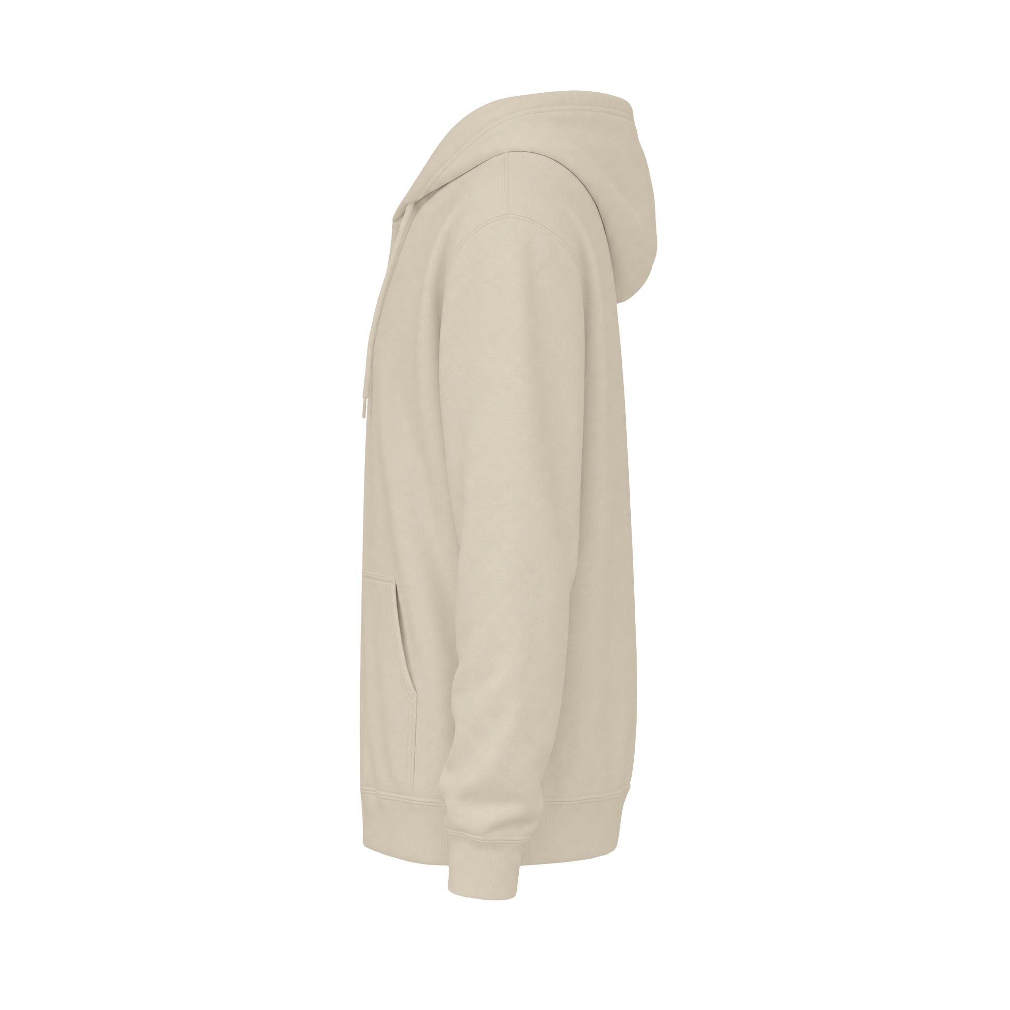 Classic White Fleece Hoodie – Soft Midweight Pullover