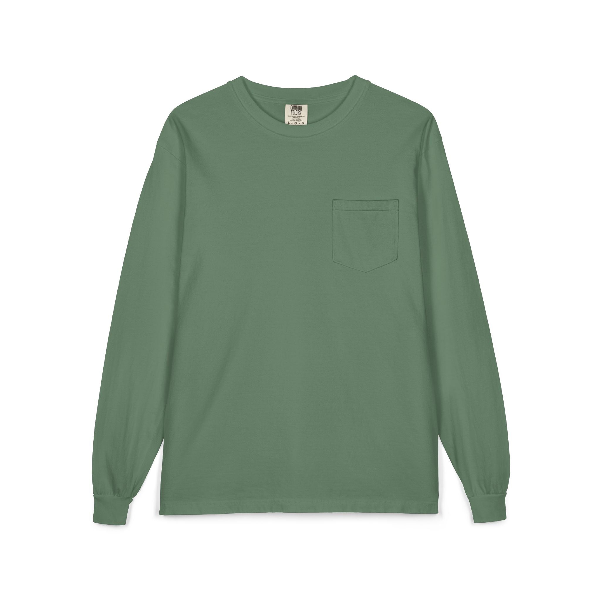 Long Sleeve Pocket Tee — Classic White Cotton Shirt