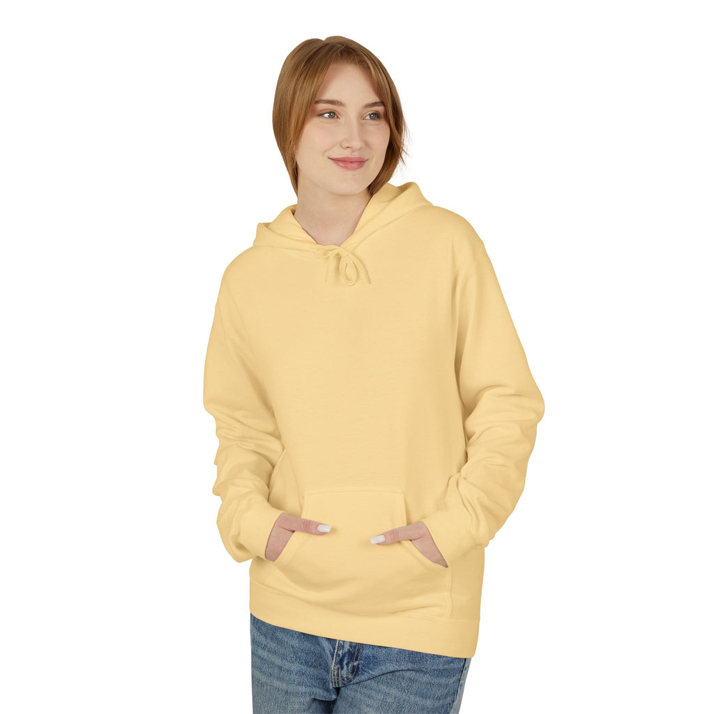 Classic White Fleece Hoodie – Soft Midweight Pullover