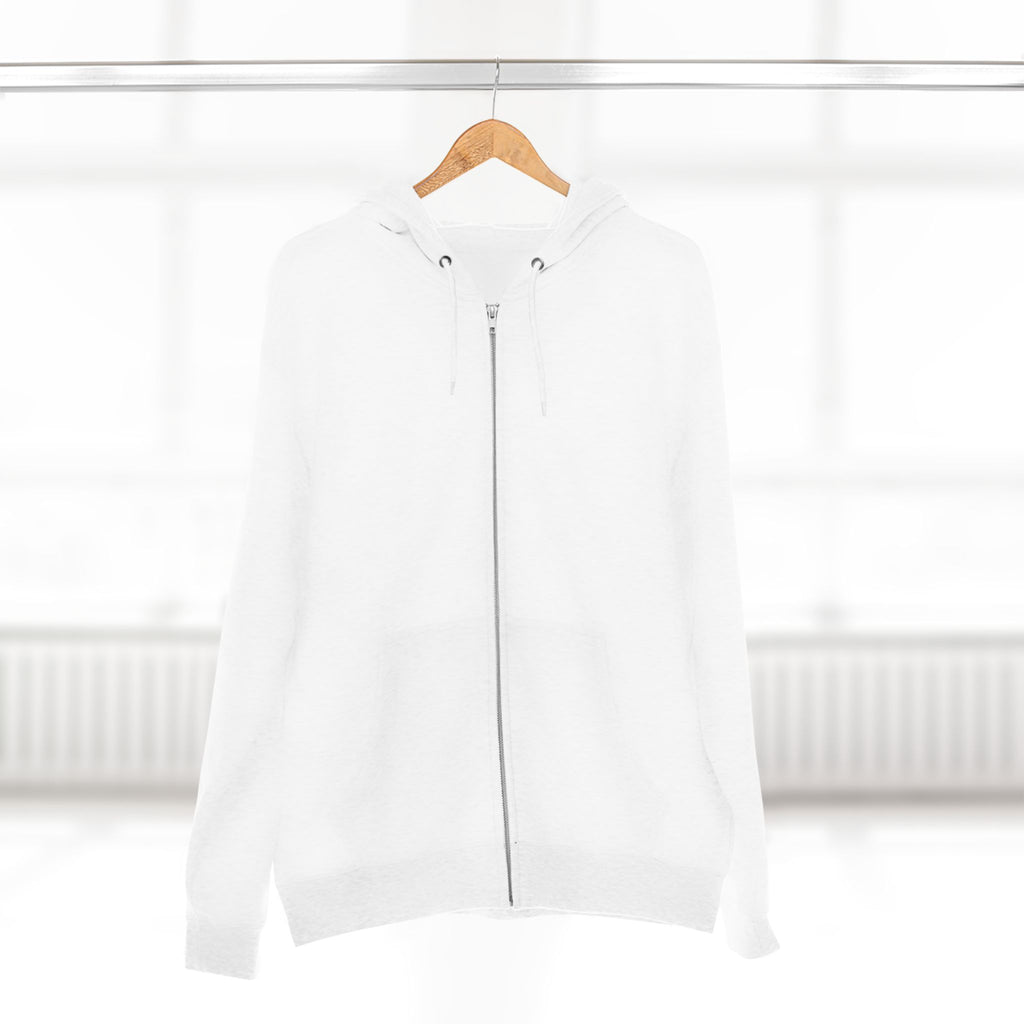Classic White Zip Hoodie - Plain Full-Zip Hooded Sweatshirt