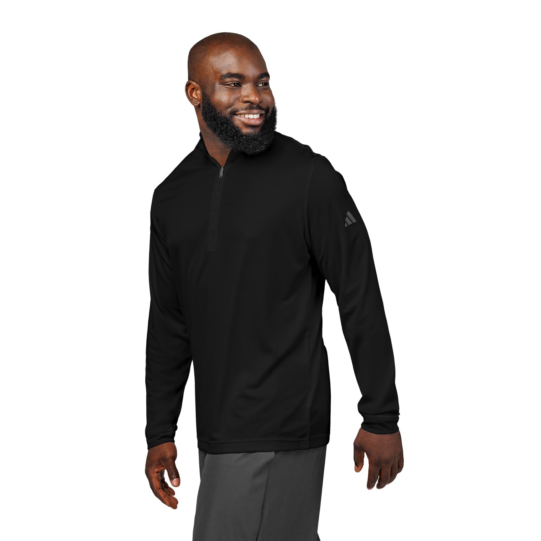 Adidas Quarter-Zip Pullover – Embroidered Performance Top