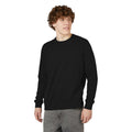 Heather Charcoal Raglan Crewneck Sweatshirt — Lightweight French Terry Pullover