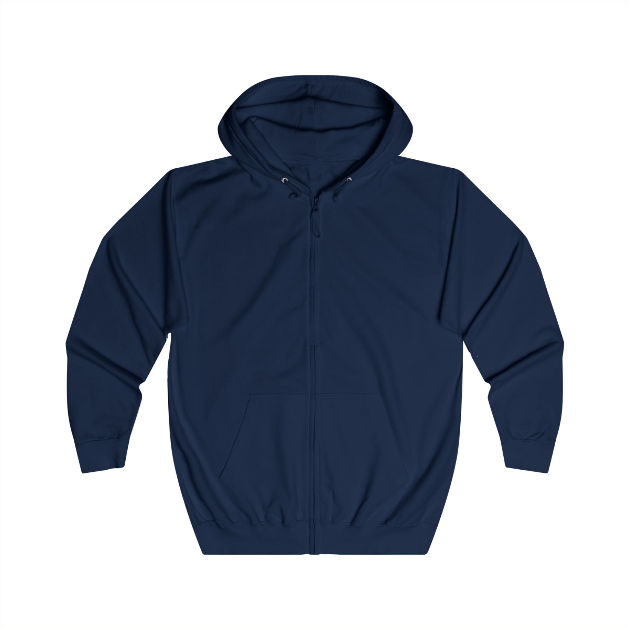 Full Zip Hoodie — Classic White Zip-Up Hoodie