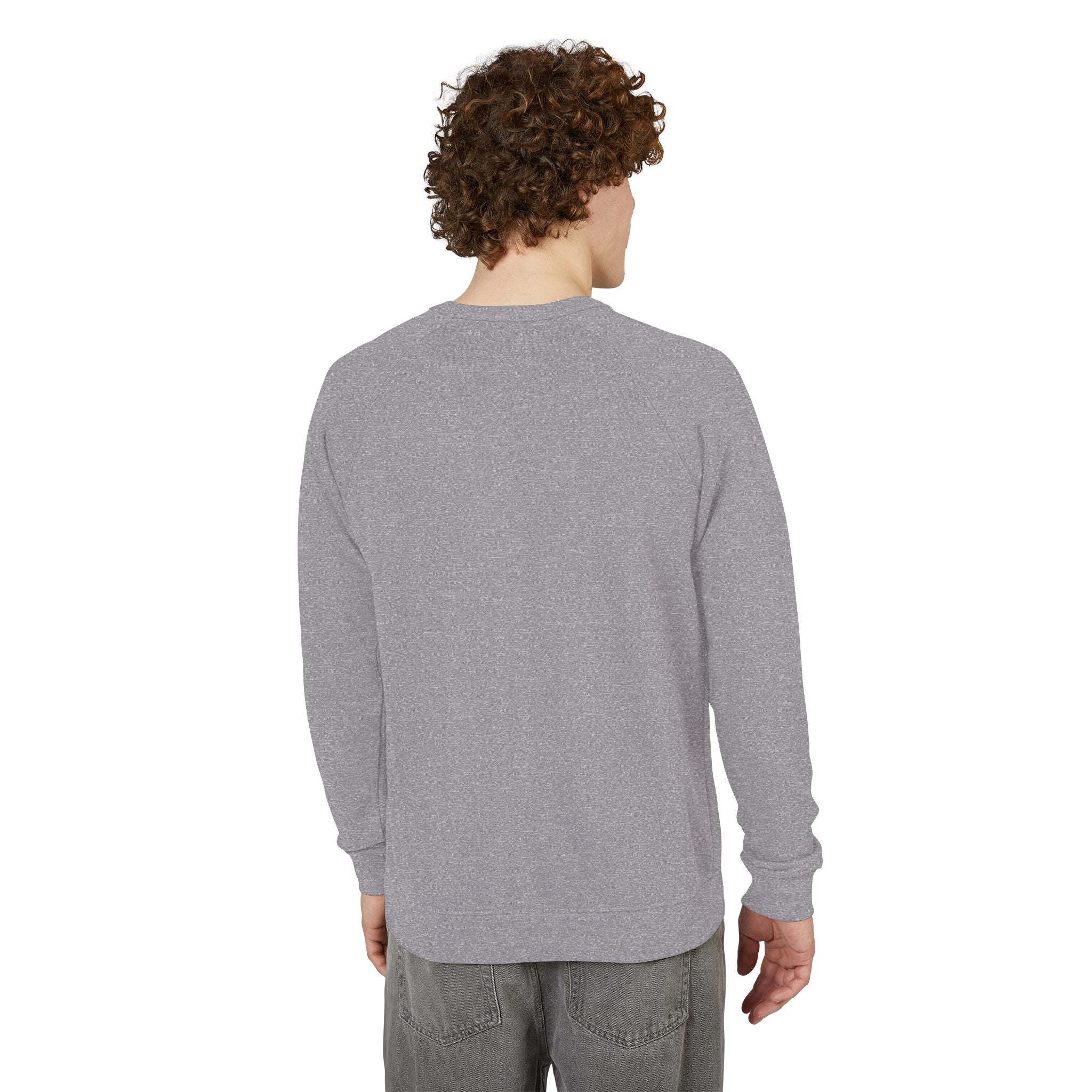 Heather Charcoal Raglan Crewneck Sweatshirt — Lightweight French Terry Pullover