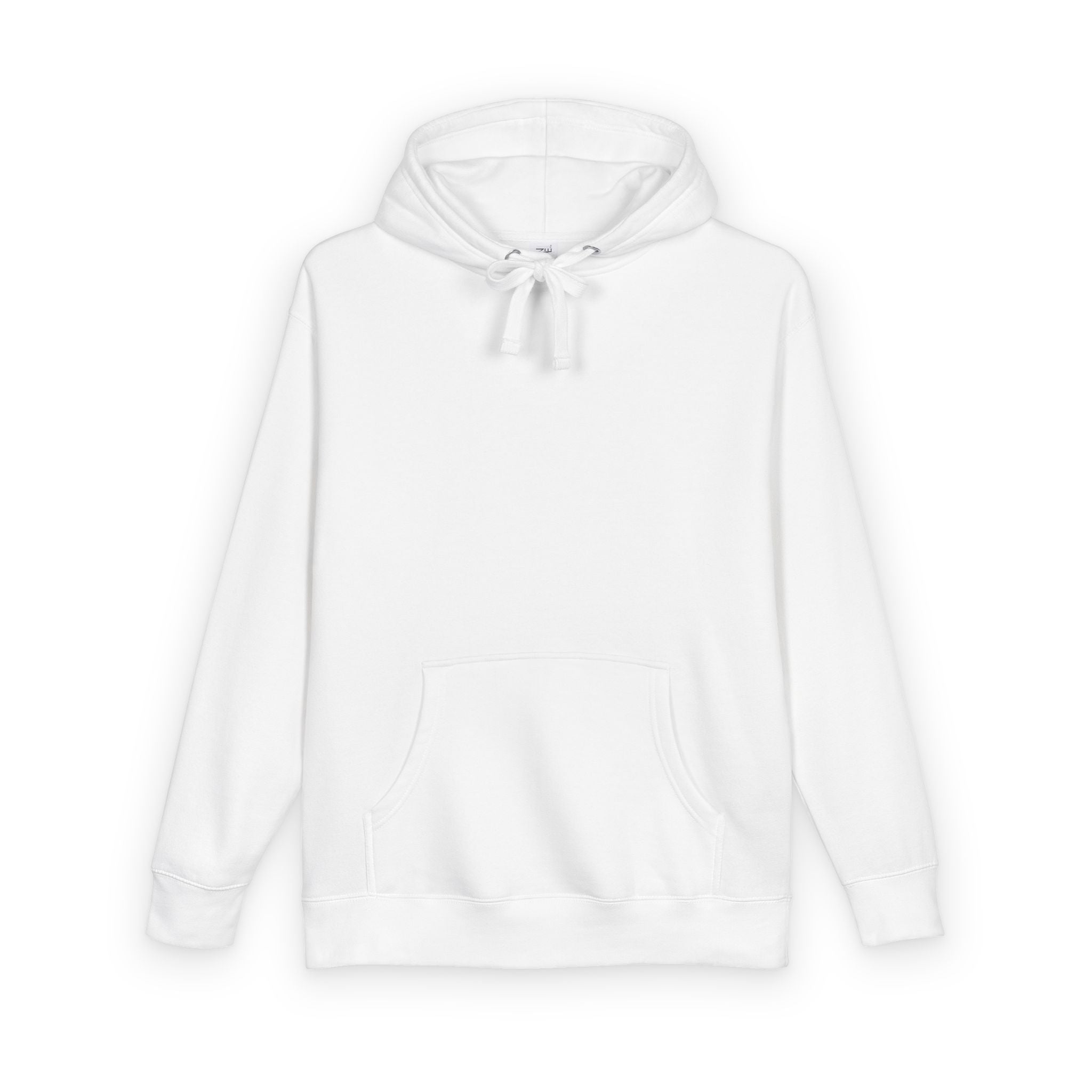 White Fleece Hoodie – Minimal Classic Pullover Hooded Sweatshirt