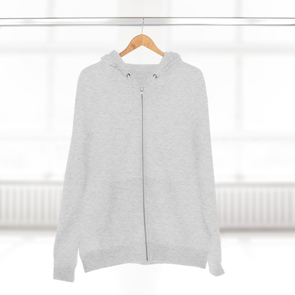 Classic White Zip Hoodie - Plain Full-Zip Hooded Sweatshirt