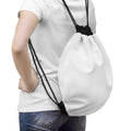 Blank White Drawstring Bag — Customizable Gym Sack