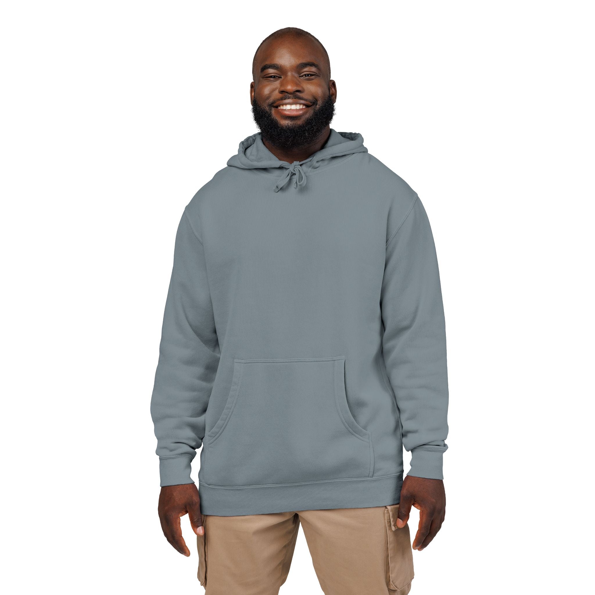 Pigment-Dyed Hoodie — Washed Blush Pullover Hooded Sweatshirt