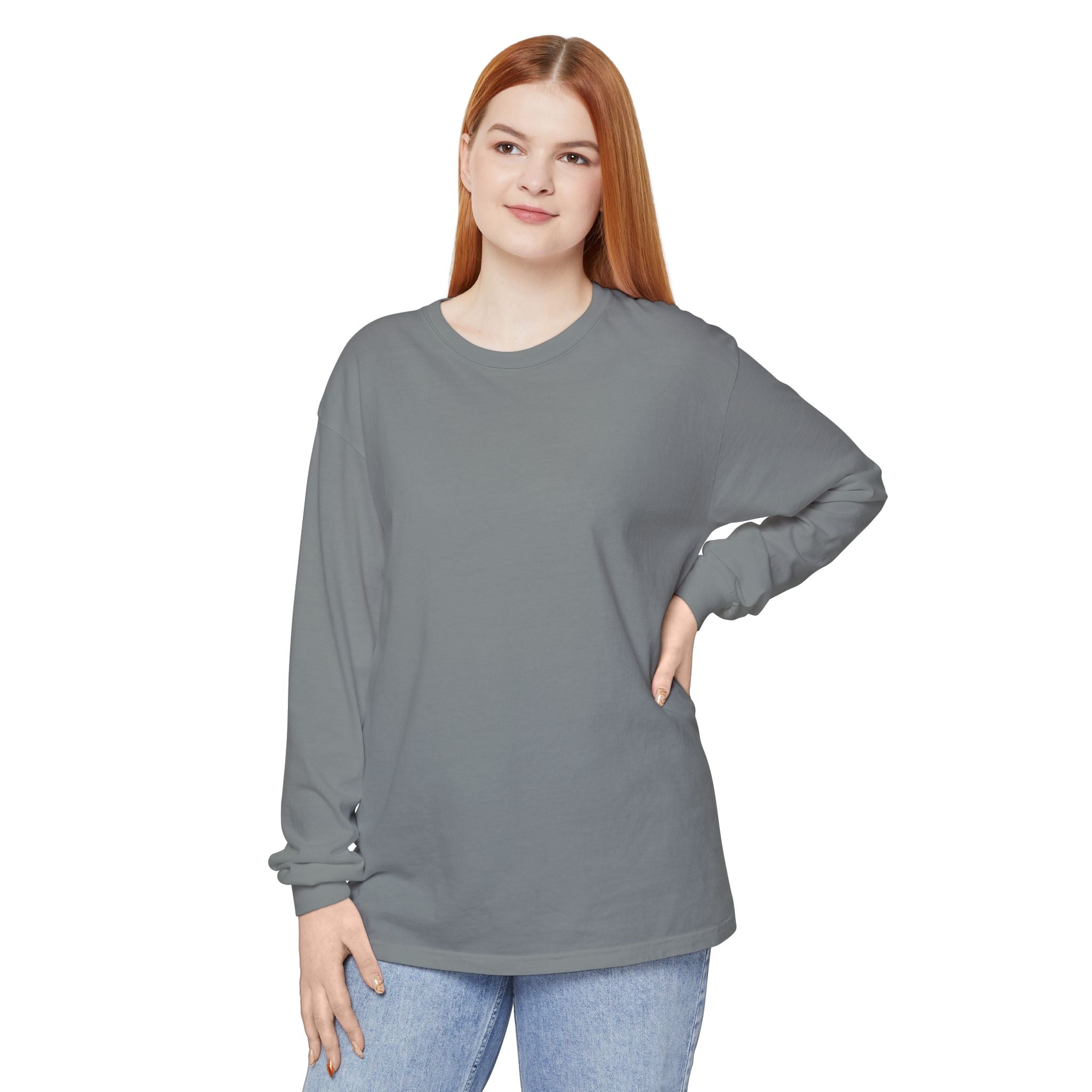 Long Sleeve T-Shirt — Classic White Garment-Dyed Tee