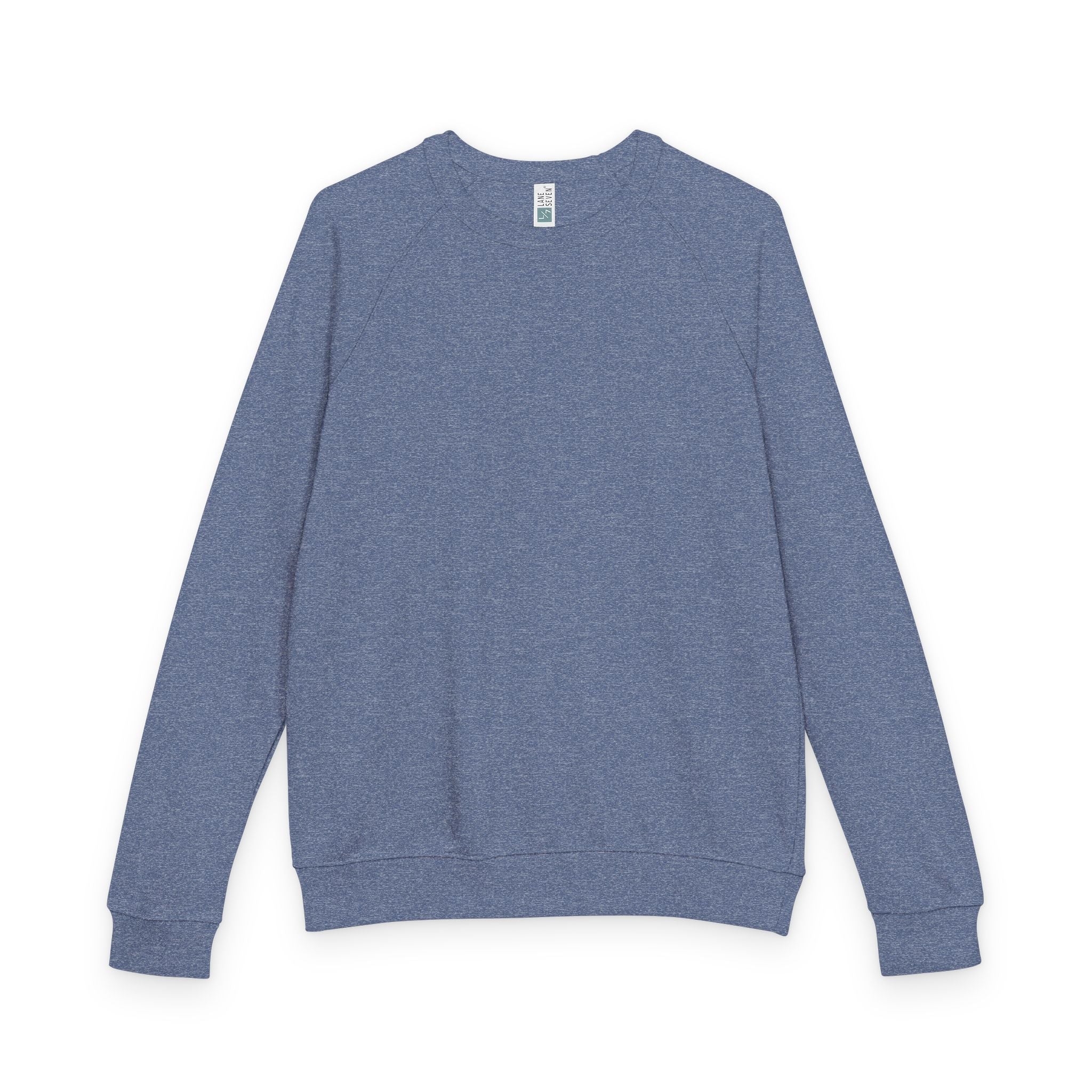 Heather Charcoal Raglan Crewneck Sweatshirt — Lightweight French Terry Pullover
