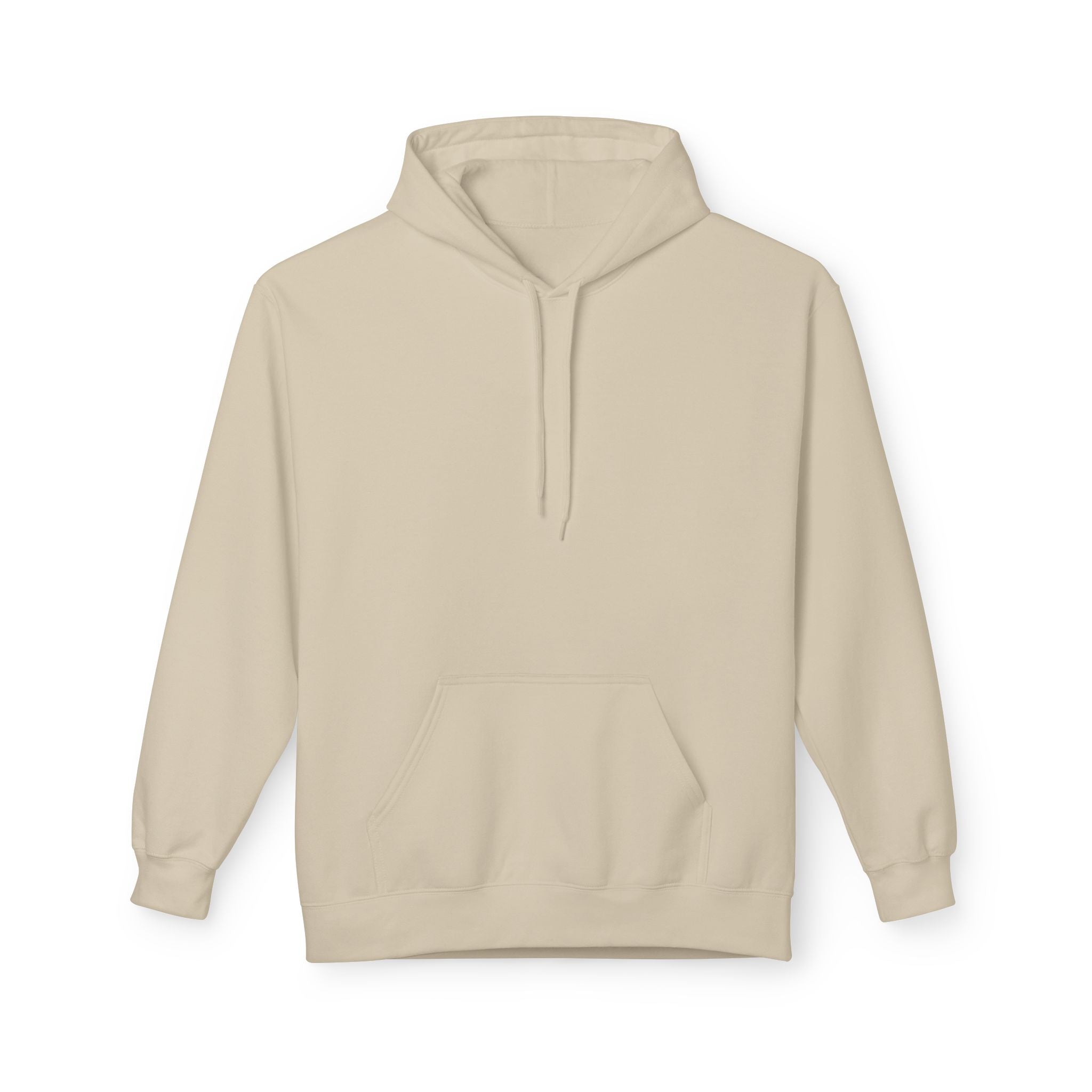 Classic White Fleece Hoodie – Soft Midweight Pullover