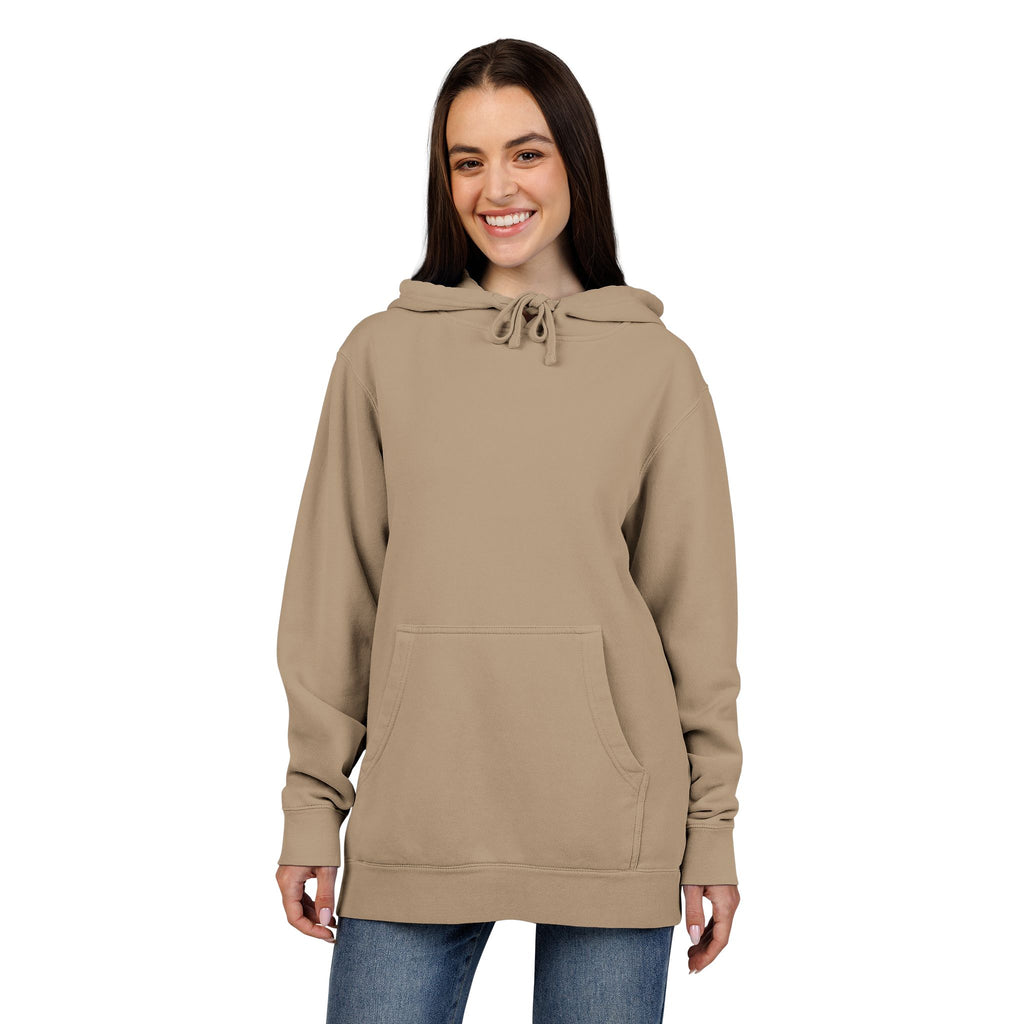 Pigment-Dyed Hoodie — Washed Blush Pullover Hooded Sweatshirt
