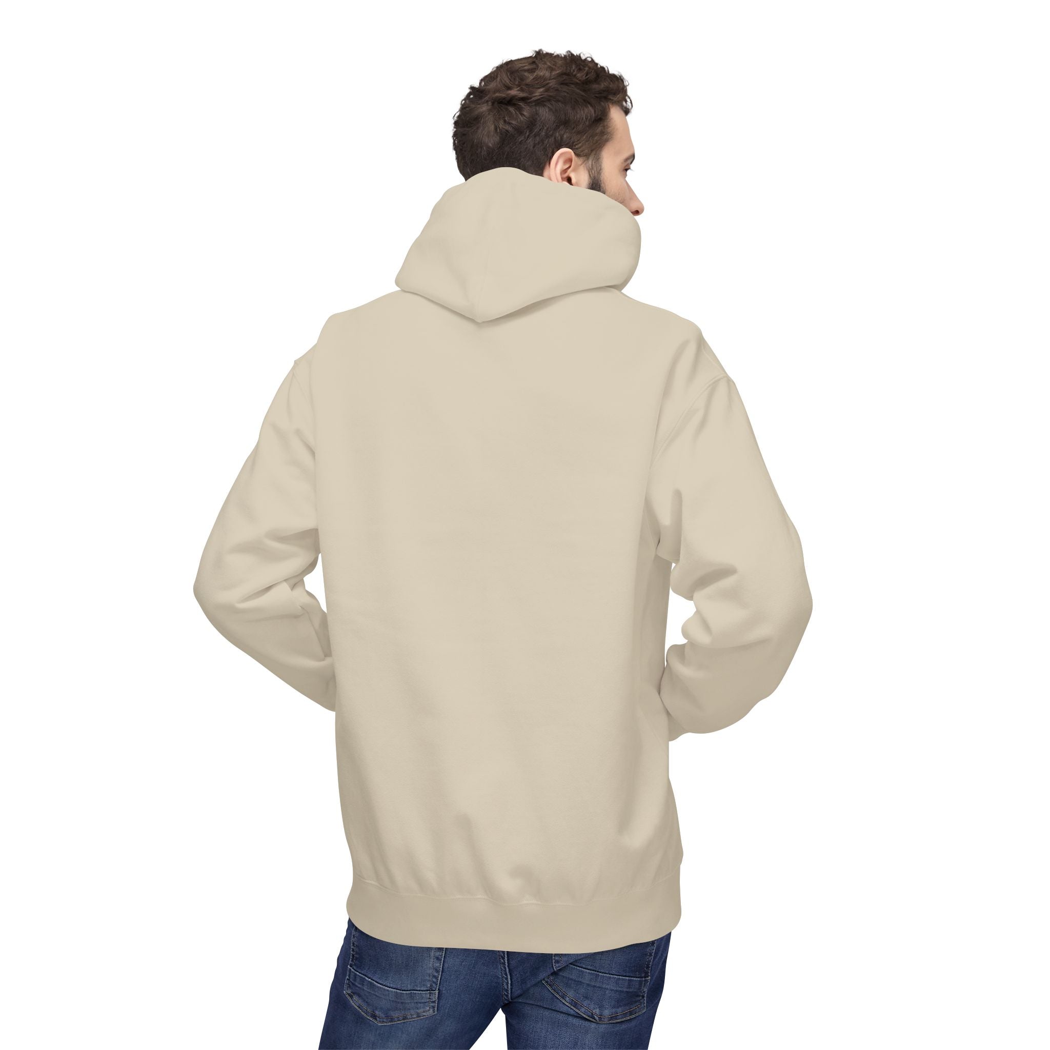 Classic White Fleece Hoodie – Soft Midweight Pullover