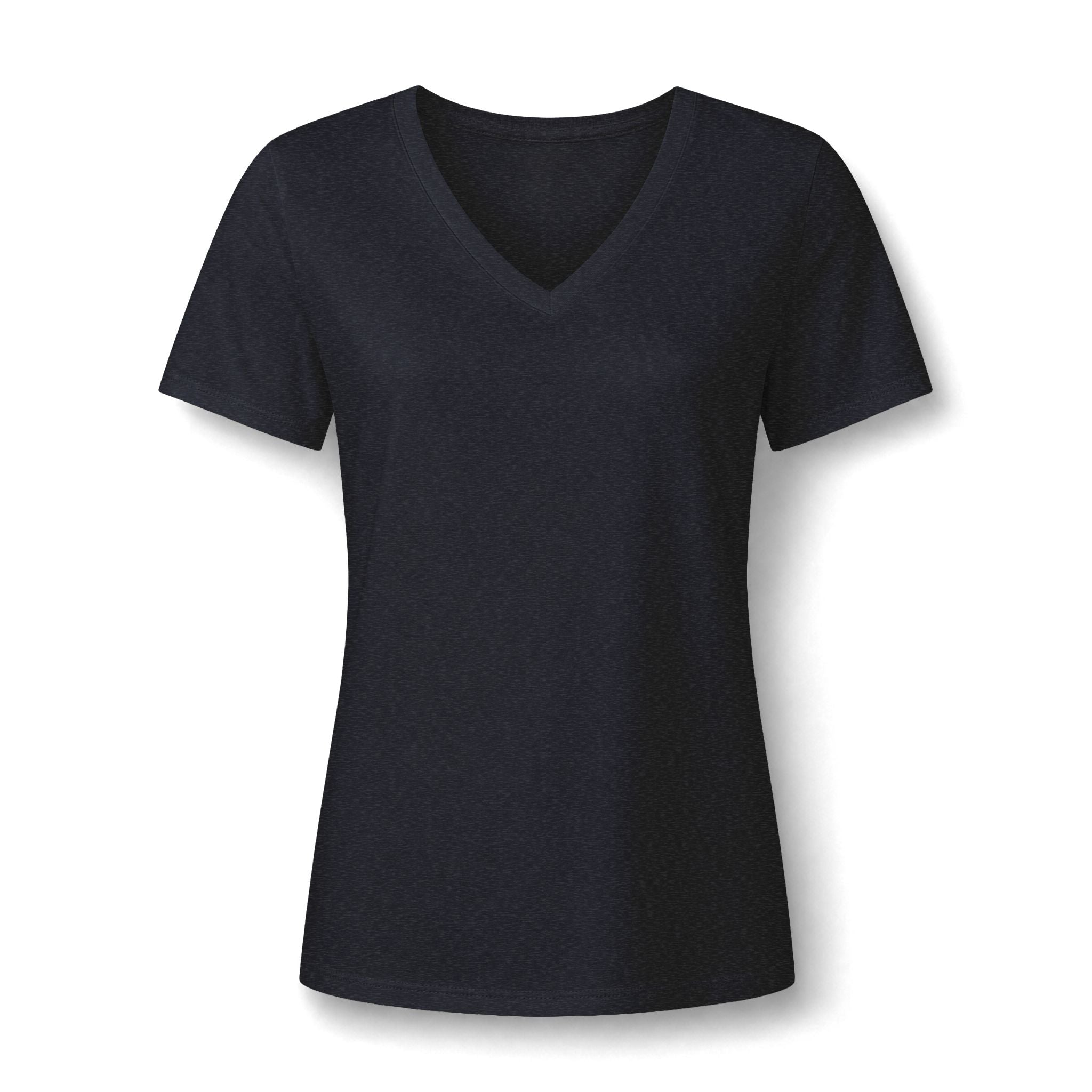 Women's Relaxed Heather CVC V-Neck Tee